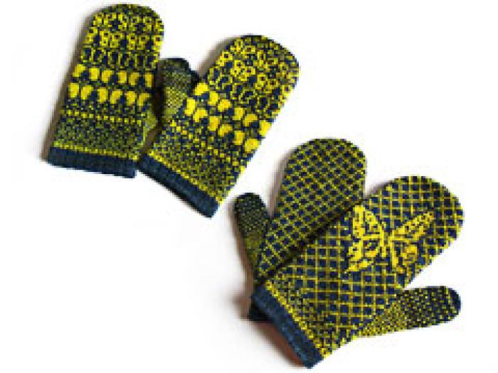 Butterfly Mitts by Mimi Hill, copyright Mimi Hill