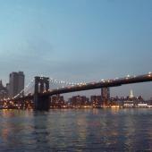 Manhattan by night seen from Brooklyn