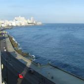 Havanna Malecon promenade from our hotel window