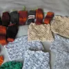 A pile of charity knits